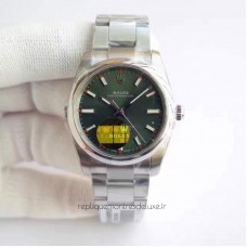 Réplique montre Oyster Perpetual 34 114300 cadran vert en acier inoxydable