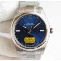 Réplique montre Oyster Perpetual 39 114300 en acier inoxydable cadran bleu