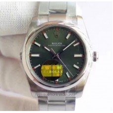 Réplique montre Oyster Perpetual 39 114300 cadran vert en acier inoxydable