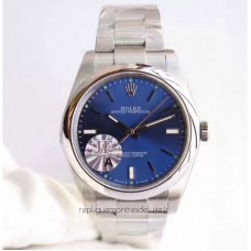 Réplique montre Oyster Perpetual 39 114300 en acier inoxydable cadran bleu