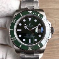 Réplique montre Submariner Date 116610LV Cadran Vert En Acier Inoxydable