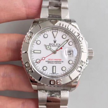 Réplique montre Yacht-Master 40 116622 cadran blanc en acier inoxydable