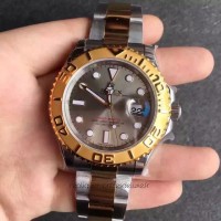 Réplique montre Yacht-Master 40 116623 cadran en acier inoxydable et or jaune anthracite