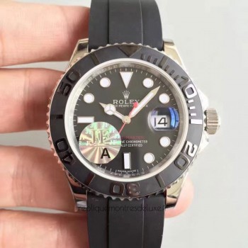 Réplique montre Yacht-Master 40 116655 cadran noir en acier inoxydable