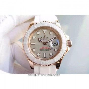 Réplique montre Yacht-Master 40 116655 Cadran Gris Or Rose