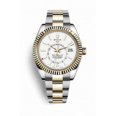 Rolex Sky-Dweller Yellow Rolesor Oyster Steel jaune or 326933 cadran blanc