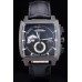 Tag Heuer Monaco Boîtier en céramique noir Cadran noir Bracelet en cuir noir