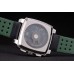 Tag Heuer Monaco Bracelet en cuir perforé noir-vert Cadran blanc 80306