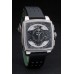 Tag Heuer Monaco Bracelet en cuir perforé noir-vert Cadran noir 80308