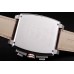 Tag Heuer Monaco Boîtier en acier inoxydable brossé Cadran blanc Bracelet en cuir brun