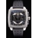 Tag Heuer Monaco Mikrograph Noir Bracelet en cuir Cadran noir 7924