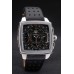 Tag Heuer Monaco Mikrograph Noir Bracelet en cuir Cadran noir 7923