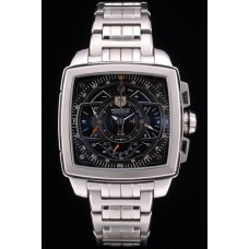 Tag Heuer Monaco Mikrograph Bracelet en acier inoxydable Cadran noir 7922