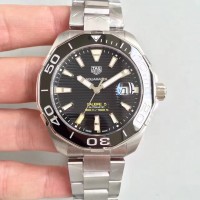 Réplique Tag Heuer Aquaracer Calibre 5 WAY201A. BA0927 Couteau noir en acier inoxydable