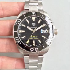 Réplique Tag Heuer Aquaracer Calibre 5 WAY201A. BA0927 Couteau noir en acier inoxydable