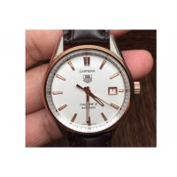 Replique Tag Heuer Carrera Calibre 5 Rose Gold et Stainless Steel White Dial Calibre 5 