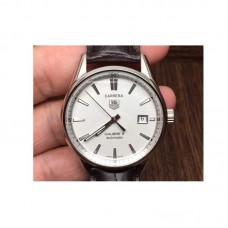 Réplique Tag Heuer Carrera Calibre 5 Stainless Steel White Dial Calibre 5 