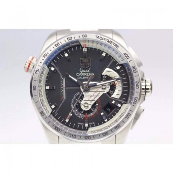 Replique Tag Heuer Grand Carrera Calibre 36 RS Stainless Steel Black Dial