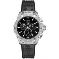 Réplique Montre Tag Heuer Aquaracer cadran noir chronographe bracelet en caoutchouc CAY1110.FT6041