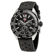 Réplique Montre Tag Heuer Formula 1 Chronographe Cadran Noir Caoutchouc Noir CAZ1010.FT8024