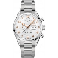 Réplique Montre Tag Heuer Carrera chronographe pour homme avec cadran argenté CV2A1AC.BA0738