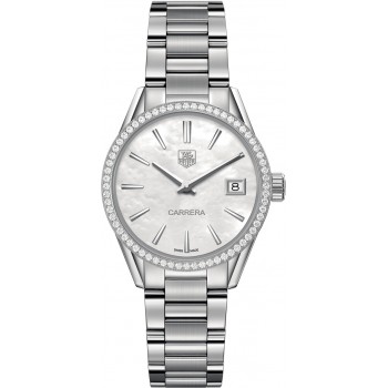 Réplique Montre Tag Heuer Carrera Nacre Cadran Diamant Femme WAR1315.BA0778