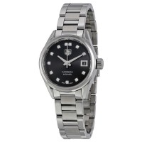 Réplique Montre Tag Heuer Carrera Automatique Cadran Noir Femme WAR2413.BA0776