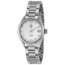 Réplique Montre Tag Heuer Carrera Automatique Cadran Blanc Femme WAR2414.BA0776