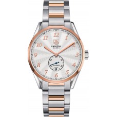 Réplique Montre Tag Heuer Carrera Heritage Cadran Argenté Automatique Acier et Or Rose 18kt WAS2112.BA0732