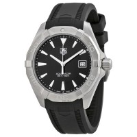 Réplique Montre Tag Heuer Aquaracer Cadran Noir Caoutchouc Noir WAY1110.FT8021