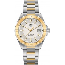 Réplique Montre Tag Heuer Aquaracer cadran argenté or jaune 18 carats WAY1151.BD0912