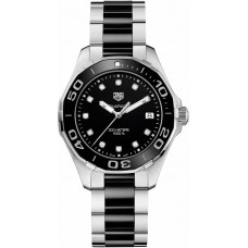 Réplique Montre Tag Heuer Aquaracer Femme Cadran Noir Diamant WAY131C.BA0913