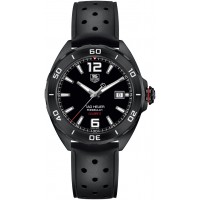 Réplique Montre Tag Heuer Formula 1 Automatique Cadran Noir Caoutchouc Noir WAZ2115.FT8023