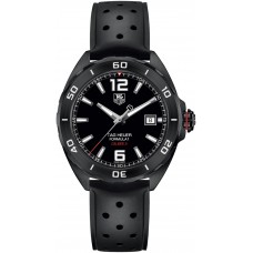 Réplique Montre Tag Heuer Formula 1 Automatique Cadran Noir Caoutchouc Noir WAZ2115.FT8023