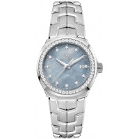 Réplique Montre Tag Heuer Link Femme Cadran Bleu Nacre Diamant WBC1319.BA0600