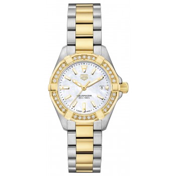 Réplique Montre Tag Heuer Aquaracer Diamant Blanc Nacre Cadran Femme WBD1423.BB0321